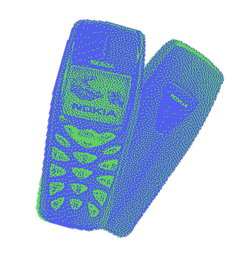 Blue retro phones